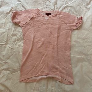 Girls large short sleeve sweatshirt material tee